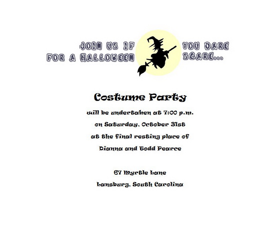 wording for halloween costume contest